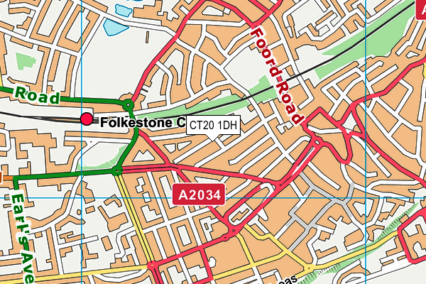 CT20 1DH map - OS VectorMap District (Ordnance Survey) CT20 1DH map - OS VectorMap District (Ordnance Survey)