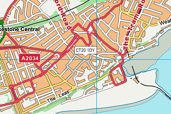 CT20 1DY map - OS VectorMap District (Ordnance Survey) CT20 1DY map - OS VectorMap District (Ordnance Survey)