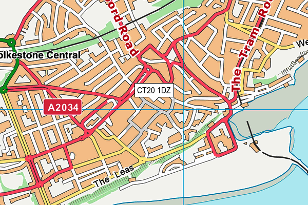 CT20 1DZ map - OS VectorMap District (Ordnance Survey) CT20 1DZ map - OS VectorMap District (Ordnance Survey)