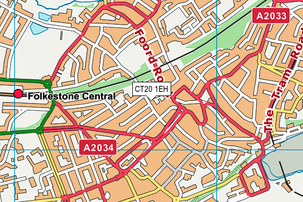 CT20 1EH map - OS VectorMap District (Ordnance Survey) CT20 1EH map - OS VectorMap District (Ordnance Survey)