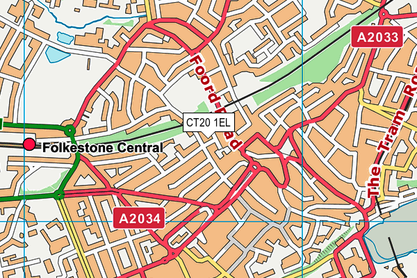 CT20 1EL map - OS VectorMap District (Ordnance Survey) CT20 1EL map - OS VectorMap District (Ordnance Survey)
