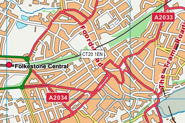 CT20 1EN map - OS VectorMap District (Ordnance Survey) CT20 1EN map - OS VectorMap District (Ordnance Survey)