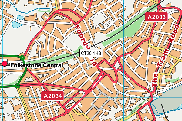 CT20 1HB map - OS VectorMap District (Ordnance Survey) CT20 1HB map - OS VectorMap District (Ordnance Survey)