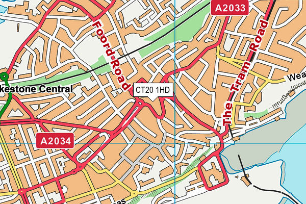CT20 1HD map - OS VectorMap District (Ordnance Survey) CT20 1HD map - OS VectorMap District (Ordnance Survey)