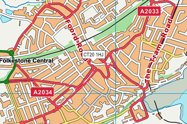 CT20 1HJ map - OS VectorMap District (Ordnance Survey) CT20 1HJ map - OS VectorMap District (Ordnance Survey)
