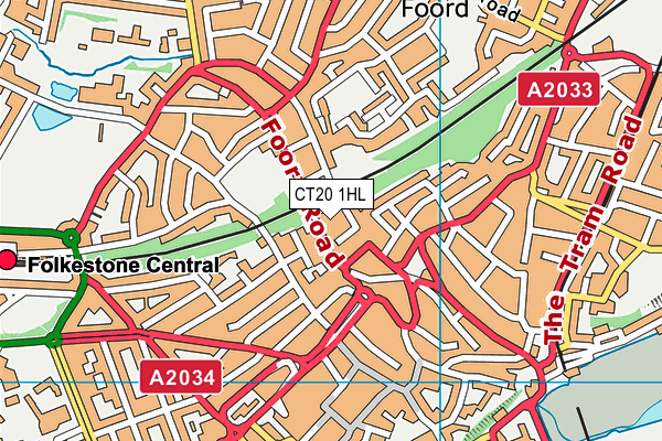 CT20 1HL map - OS VectorMap District (Ordnance Survey) CT20 1HL map - OS VectorMap District (Ordnance Survey)