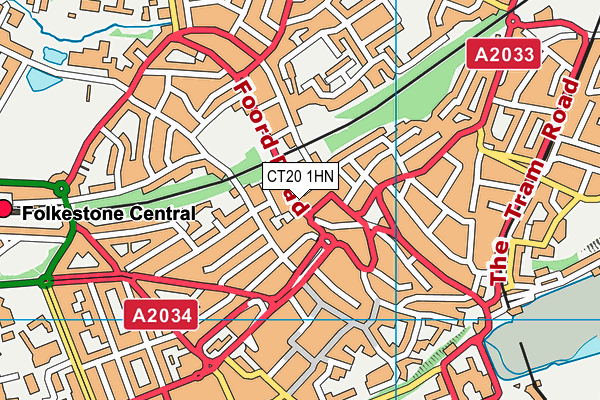 CT20 1HN map - OS VectorMap District (Ordnance Survey) CT20 1HN map - OS VectorMap District (Ordnance Survey)