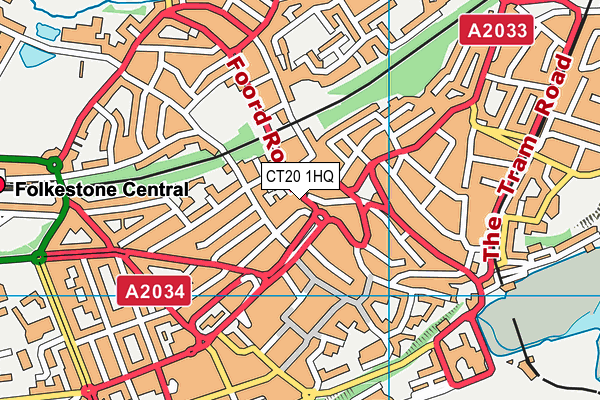 CT20 1HQ map - OS VectorMap District (Ordnance Survey) CT20 1HQ map - OS VectorMap District (Ordnance Survey)