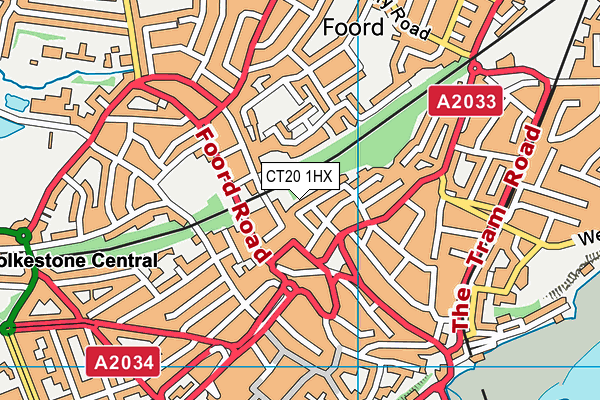 CT20 1HX map - OS VectorMap District (Ordnance Survey) CT20 1HX map - OS VectorMap District (Ordnance Survey)