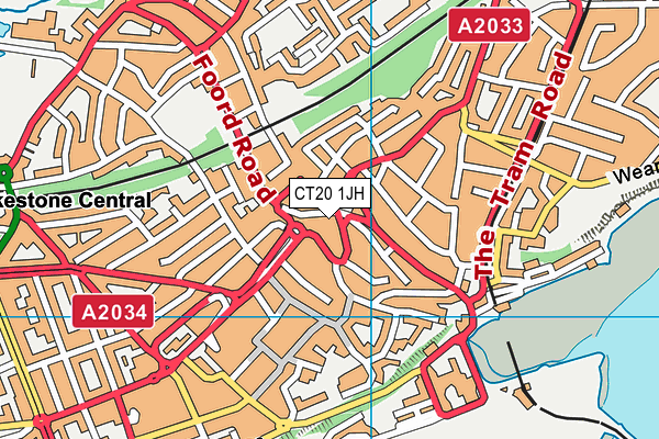CT20 1JH map - OS VectorMap District (Ordnance Survey) CT20 1JH map - OS VectorMap District (Ordnance Survey)