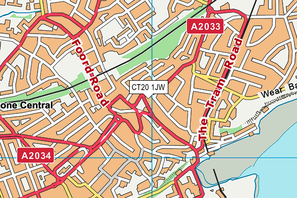 CT20 1JW map - OS VectorMap District (Ordnance Survey) CT20 1JW map - OS VectorMap District (Ordnance Survey)