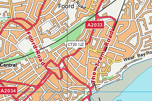 CT20 1JZ map - OS VectorMap District (Ordnance Survey) CT20 1JZ map - OS VectorMap District (Ordnance Survey)