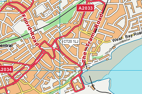 CT20 1LJ map - OS VectorMap District (Ordnance Survey) CT20 1LJ map - OS VectorMap District (Ordnance Survey)