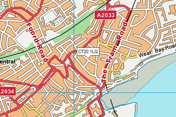 CT20 1LQ map - OS VectorMap District (Ordnance Survey) CT20 1LQ map - OS VectorMap District (Ordnance Survey)