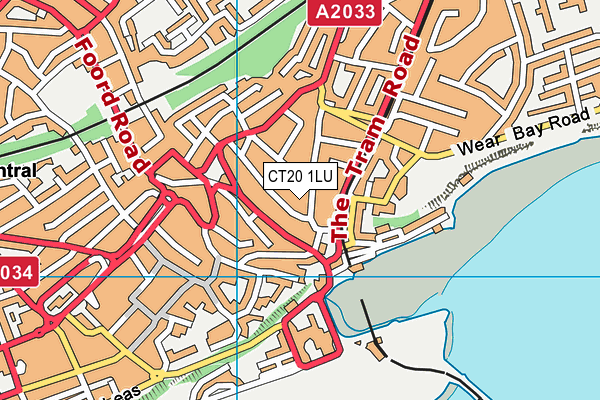 CT20 1LU map - OS VectorMap District (Ordnance Survey)