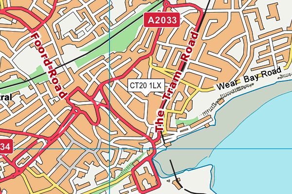 CT20 1LX map - OS VectorMap District (Ordnance Survey) CT20 1LX map - OS VectorMap District (Ordnance Survey)