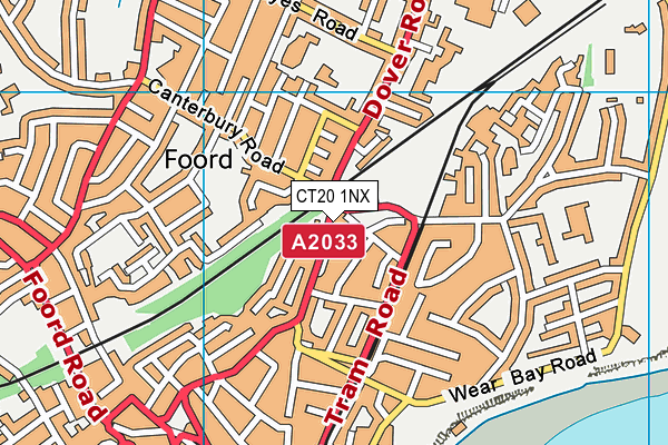 CT20 1NX map - OS VectorMap District (Ordnance Survey) CT20 1NX map - OS VectorMap District (Ordnance Survey)