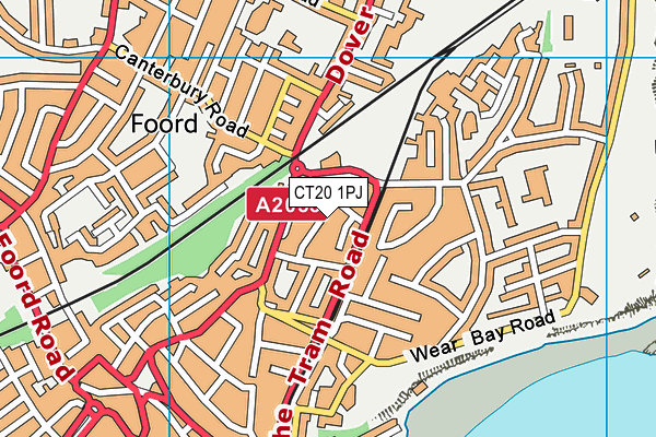 CT20 1PJ map - OS VectorMap District (Ordnance Survey) CT20 1PJ map - OS VectorMap District (Ordnance Survey)