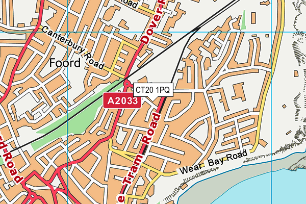 CT20 1PQ map - OS VectorMap District (Ordnance Survey) CT20 1PQ map - OS VectorMap District (Ordnance Survey)