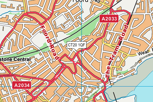 CT20 1QF map - OS VectorMap District (Ordnance Survey) CT20 1QF map - OS VectorMap District (Ordnance Survey)