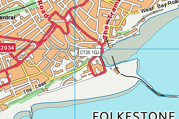 CT20 1QJ map - OS VectorMap District (Ordnance Survey) CT20 1QJ map - OS VectorMap District (Ordnance Survey)
