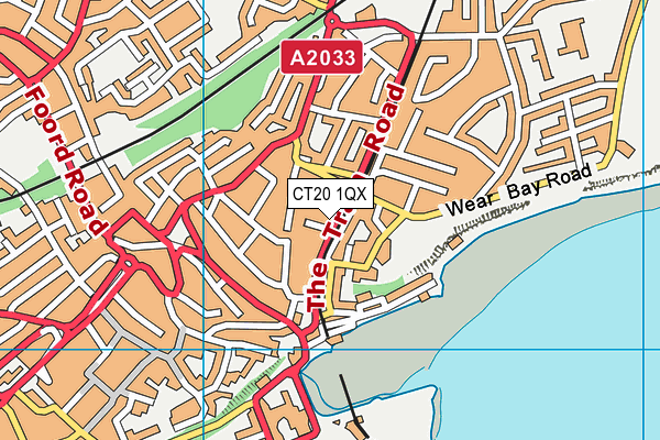 CT20 1QX map - OS VectorMap District (Ordnance Survey) CT20 1QX map - OS VectorMap District (Ordnance Survey)