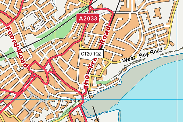 CT20 1QZ map - OS VectorMap District (Ordnance Survey)
