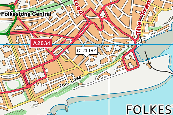 CT20 1RZ map - OS VectorMap District (Ordnance Survey) CT20 1RZ map - OS VectorMap District (Ordnance Survey)