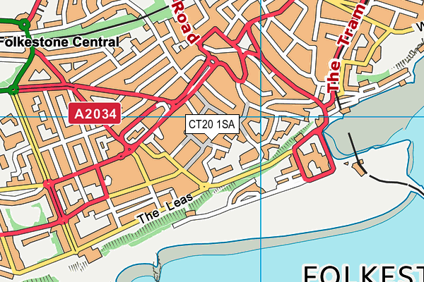 CT20 1SA map - OS VectorMap District (Ordnance Survey) CT20 1SA map - OS VectorMap District (Ordnance Survey)