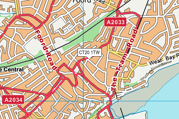 CT20 1TW map - OS VectorMap District (Ordnance Survey) CT20 1TW map - OS VectorMap District (Ordnance Survey)