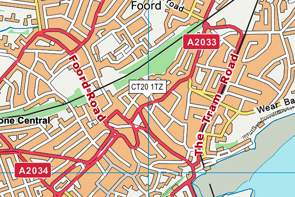 CT20 1TZ map - OS VectorMap District (Ordnance Survey) CT20 1TZ map - OS VectorMap District (Ordnance Survey)