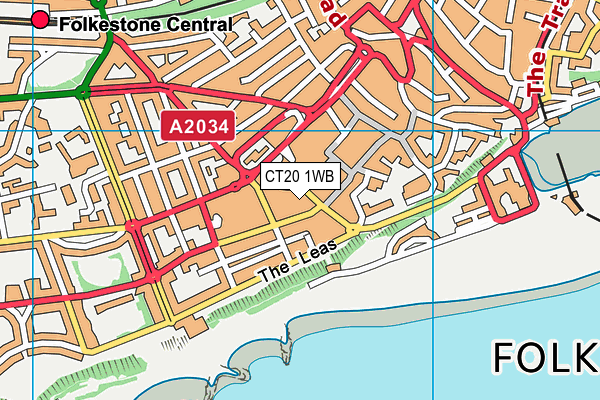 CT20 1WB map - OS VectorMap District (Ordnance Survey) CT20 1WB map - OS VectorMap District (Ordnance Survey)
