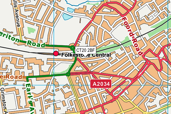 CT20 2BF map - OS VectorMap District (Ordnance Survey) CT20 2BF map - OS VectorMap District (Ordnance Survey)