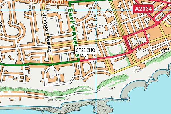CT20 2HQ map - OS VectorMap District (Ordnance Survey) CT20 2HQ map - OS VectorMap District (Ordnance Survey)