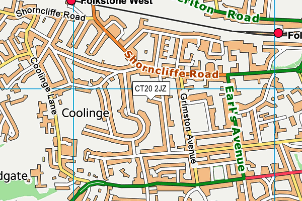 CT20 2JZ map - OS VectorMap District (Ordnance Survey) CT20 2JZ map - OS VectorMap District (Ordnance Survey)