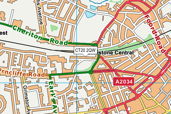 CT20 2QW map - OS VectorMap District (Ordnance Survey) CT20 2QW map - OS VectorMap District (Ordnance Survey)