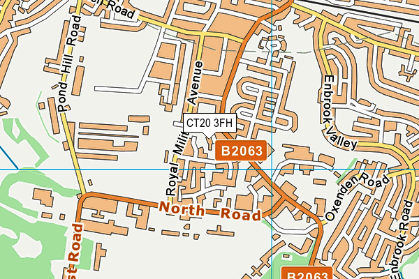 CT20 3FH map - OS VectorMap District (Ordnance Survey) CT20 3FH map - OS VectorMap District (Ordnance Survey)