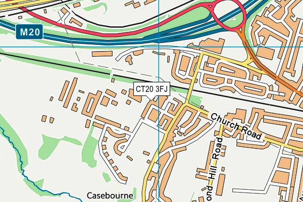 CT20 3FJ map - OS VectorMap District (Ordnance Survey) CT20 3FJ map - OS VectorMap District (Ordnance Survey)