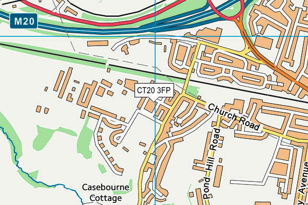 CT20 3FP map - OS VectorMap District (Ordnance Survey) CT20 3FP map - OS VectorMap District (Ordnance Survey)