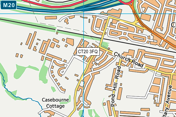 CT20 3FQ map - OS VectorMap District (Ordnance Survey) CT20 3FQ map - OS VectorMap District (Ordnance Survey)