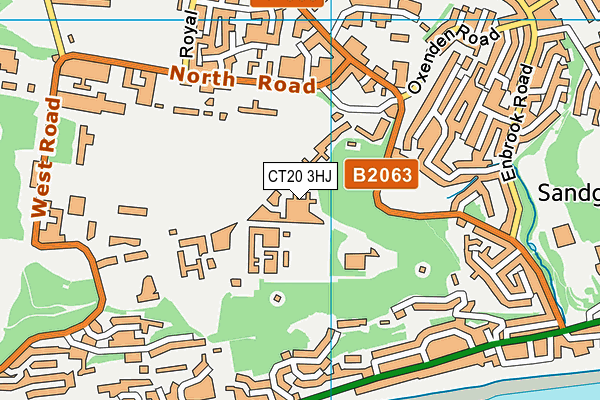 CT20 3HJ map - OS VectorMap District (Ordnance Survey) CT20 3HJ map - OS VectorMap District (Ordnance Survey)
