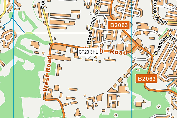 CT20 3HL map - OS VectorMap District (Ordnance Survey) CT20 3HL map - OS VectorMap District (Ordnance Survey)