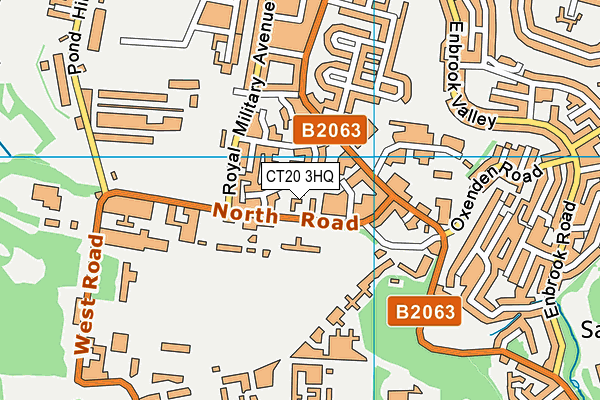 CT20 3HQ map - OS VectorMap District (Ordnance Survey) CT20 3HQ map - OS VectorMap District (Ordnance Survey)
