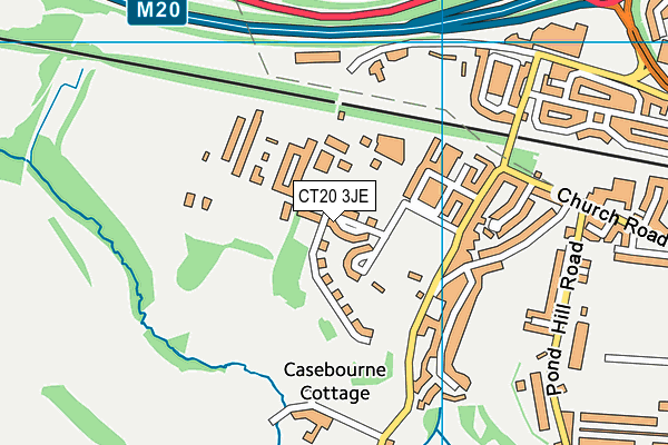 CT20 3JE map - OS VectorMap District (Ordnance Survey) CT20 3JE map - OS VectorMap District (Ordnance Survey)