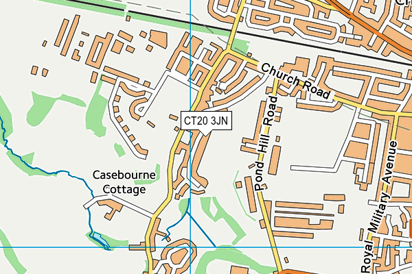 CT20 3JN map - OS VectorMap District (Ordnance Survey) CT20 3JN map - OS VectorMap District (Ordnance Survey)
