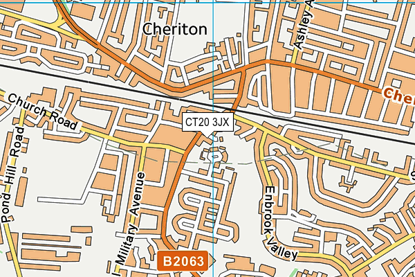 CT20 3JX map - OS VectorMap District (Ordnance Survey) CT20 3JX map - OS VectorMap District (Ordnance Survey)