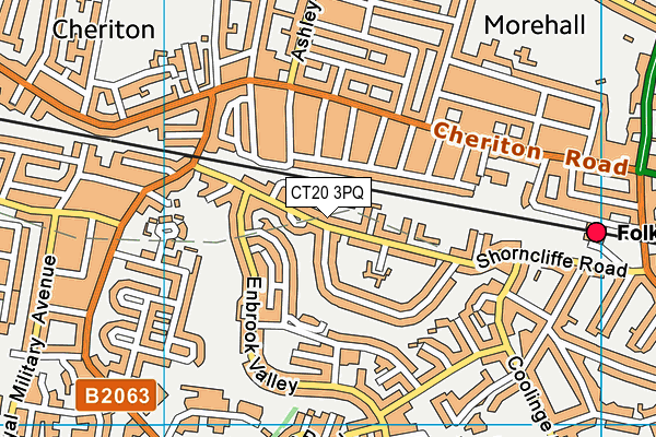 CT20 3PQ map - OS VectorMap District (Ordnance Survey) CT20 3PQ map - OS VectorMap District (Ordnance Survey)