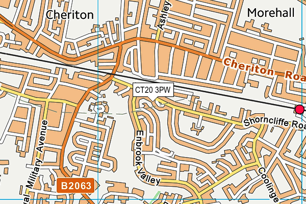 CT20 3PW map - OS VectorMap District (Ordnance Survey) CT20 3PW map - OS VectorMap District (Ordnance Survey)