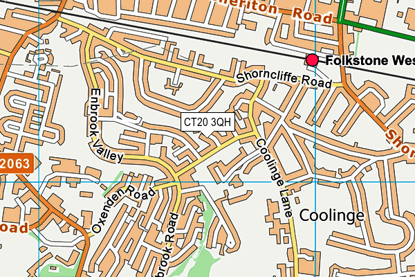CT20 3QH map - OS VectorMap District (Ordnance Survey) CT20 3QH map - OS VectorMap District (Ordnance Survey)