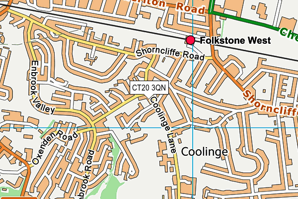 CT20 3QN map - OS VectorMap District (Ordnance Survey) CT20 3QN map - OS VectorMap District (Ordnance Survey)